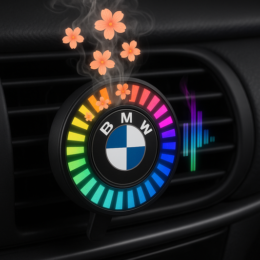 Zenélő ritmusú LED autólámpa logóval (aromadiffúzorral)