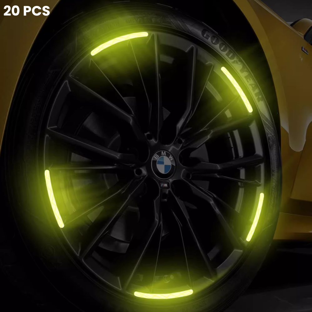20 Stück beleuchtete Felgenschützer mit Logo