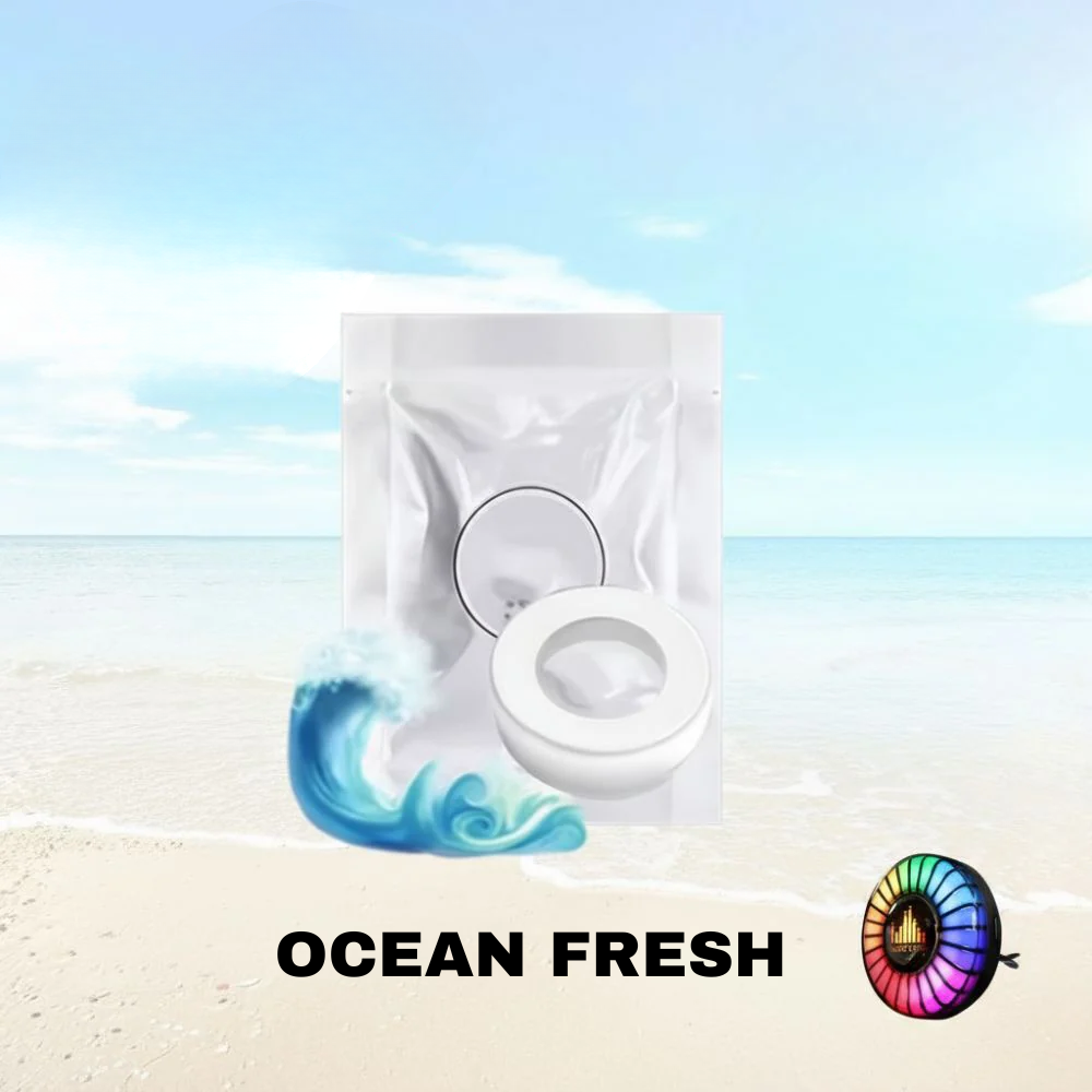 Musical rhythm LED car light with logo (with aroma diffuser)